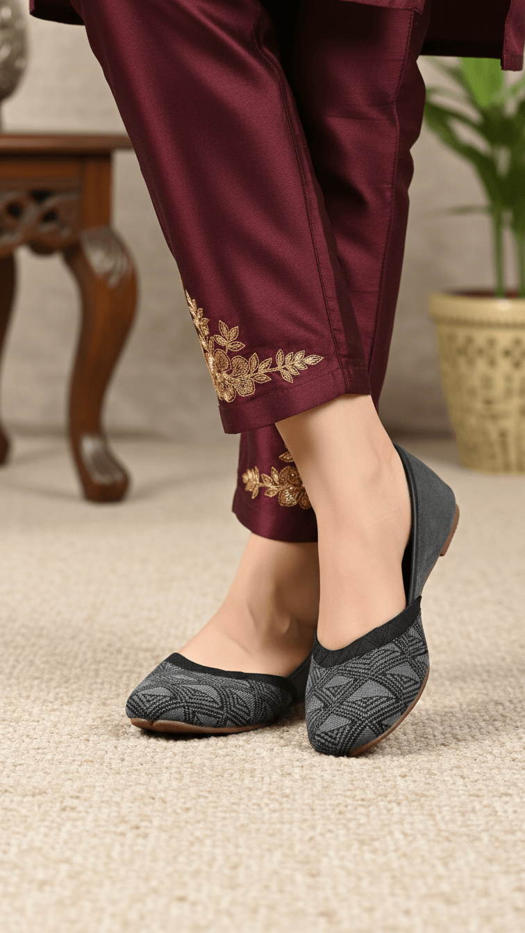 Black Casual Khusa EC8583