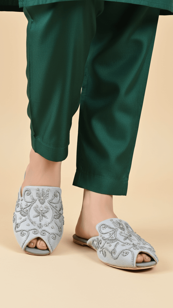 Grey Fancy Back Open Khusa EC8589