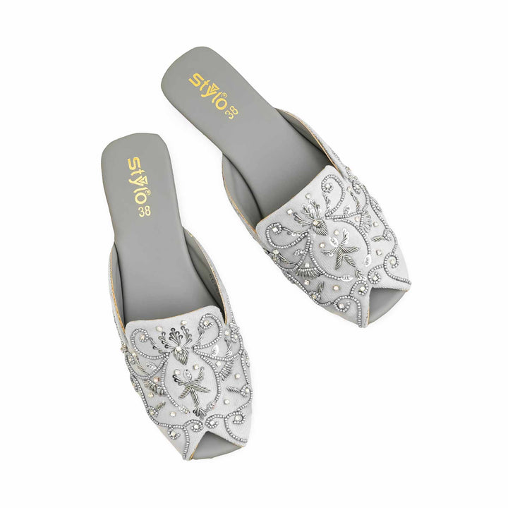 Grey Fancy Back Open Khusa EC8589