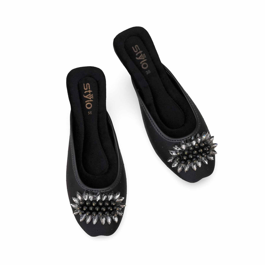 Black Fancy Back Open Khusa EC8596