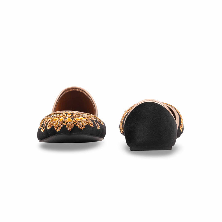 Black Fancy Khussa For Ladies EC8604