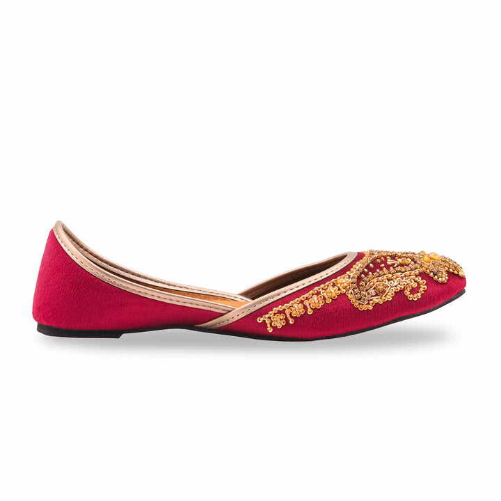 Maroon Fancy Khussa For Ladies EC8604