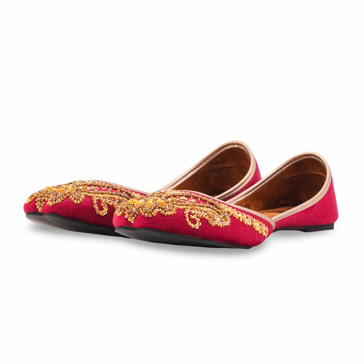 Maroon Fancy Khussa For Ladies EC8604