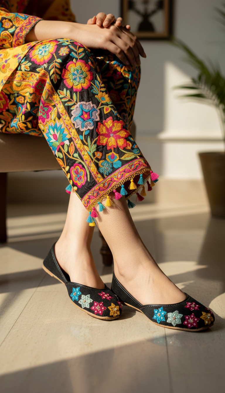 Black Ethnic Women Khussa EC8605