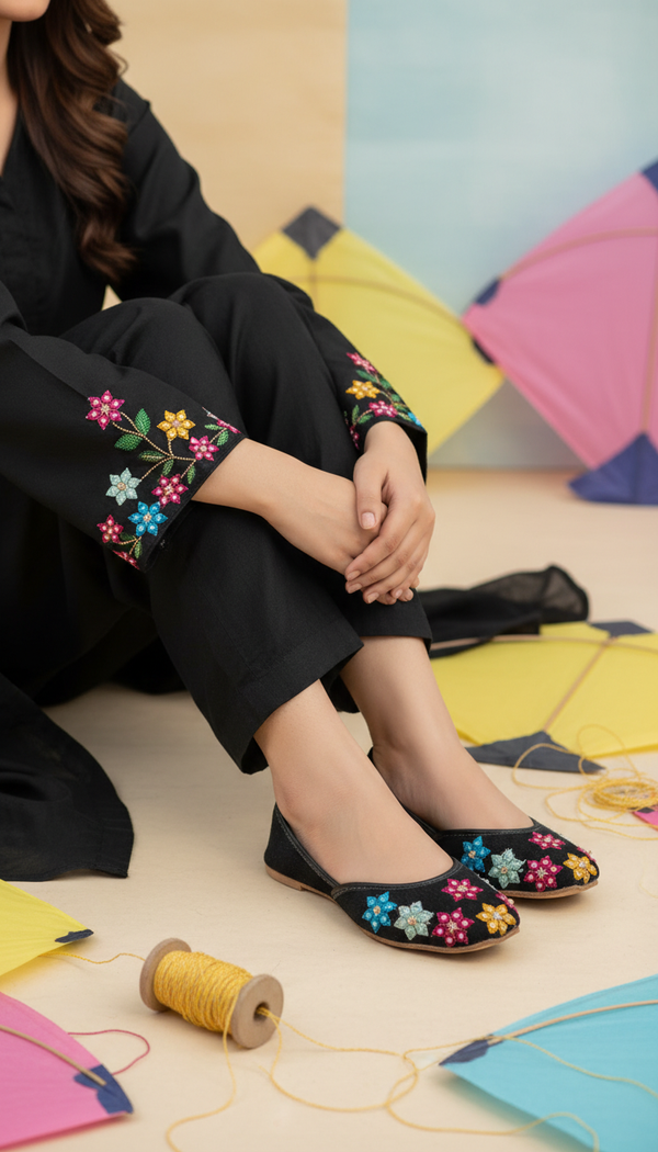 Black Ethnic Women Khussa EC8605