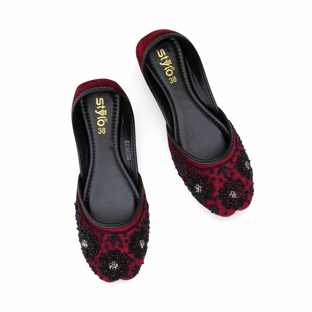 Maroon Fancy Women Khusa EC8607