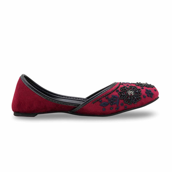 Maroon Fancy Women Khusa EC8607