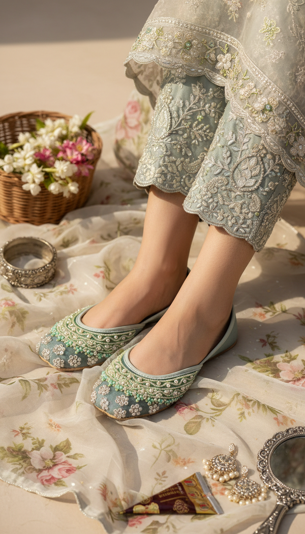 PISTAGREEN Fancy Khussa For Ladies EC8610