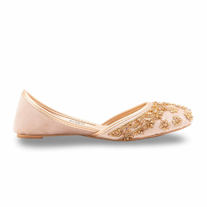 Golden Fancy Khussa For Ladies EC8610