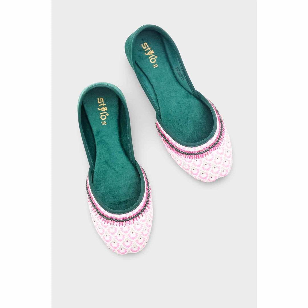 Pink Ethnic Khussa For Women EC8611