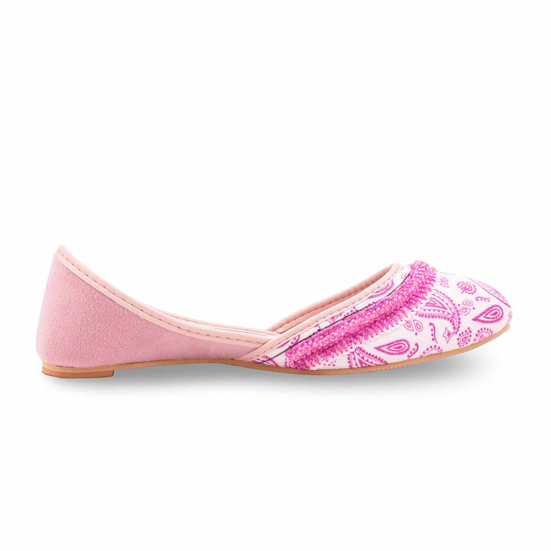 Pink Ethnic Khussa For Ladies EC8615
