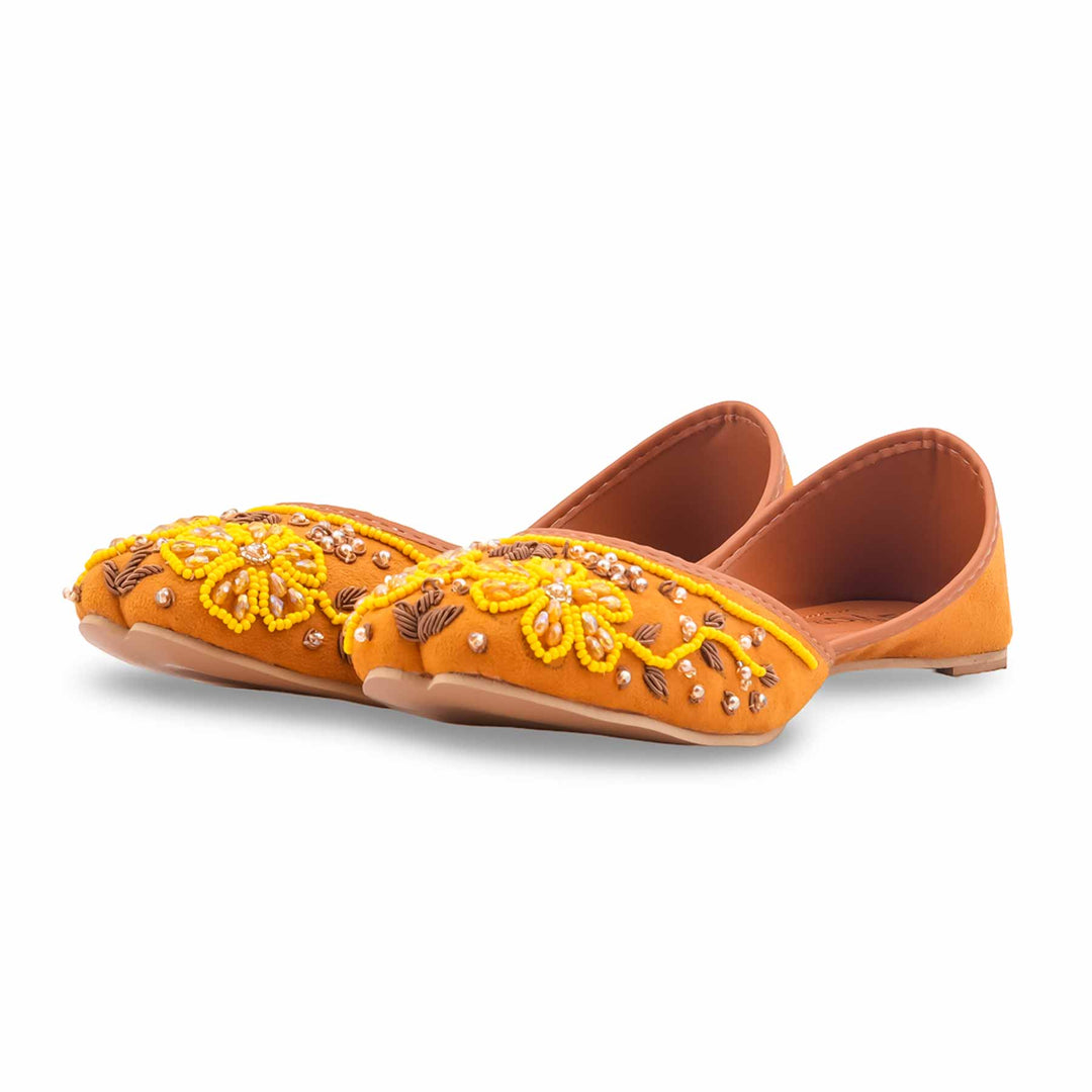 Mustard Fancy Khussa For Ladies EC8617