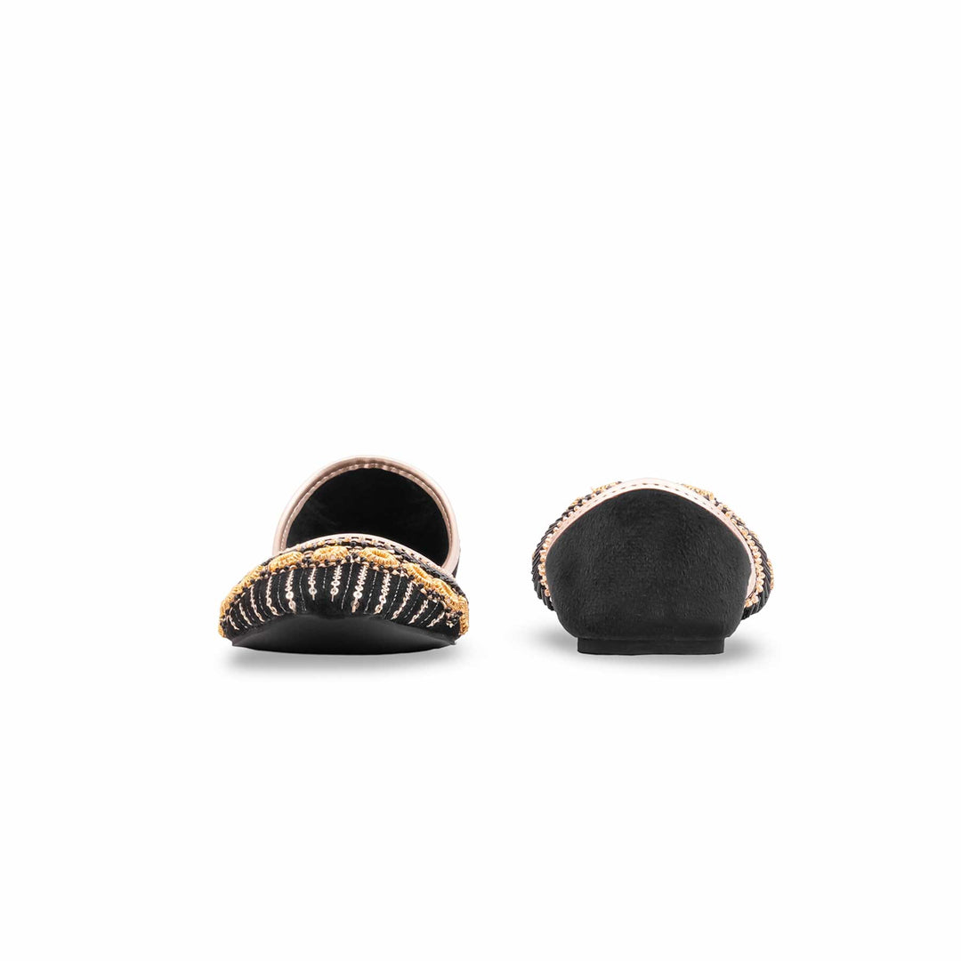 Black Fancy Khussa For Women EC8618