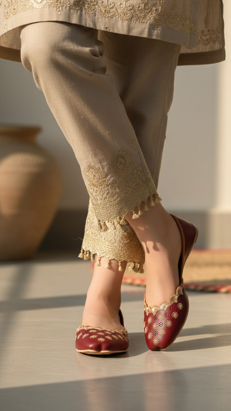 Maroon Ethnic Khussa EC8620