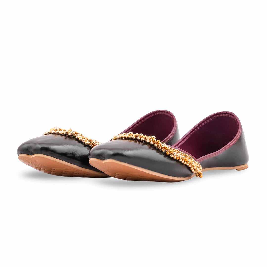 Black Ethnic Khussa For Ladies EC8621