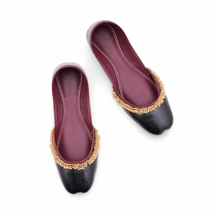 Black Ethnic Khussa For Ladies EC8621