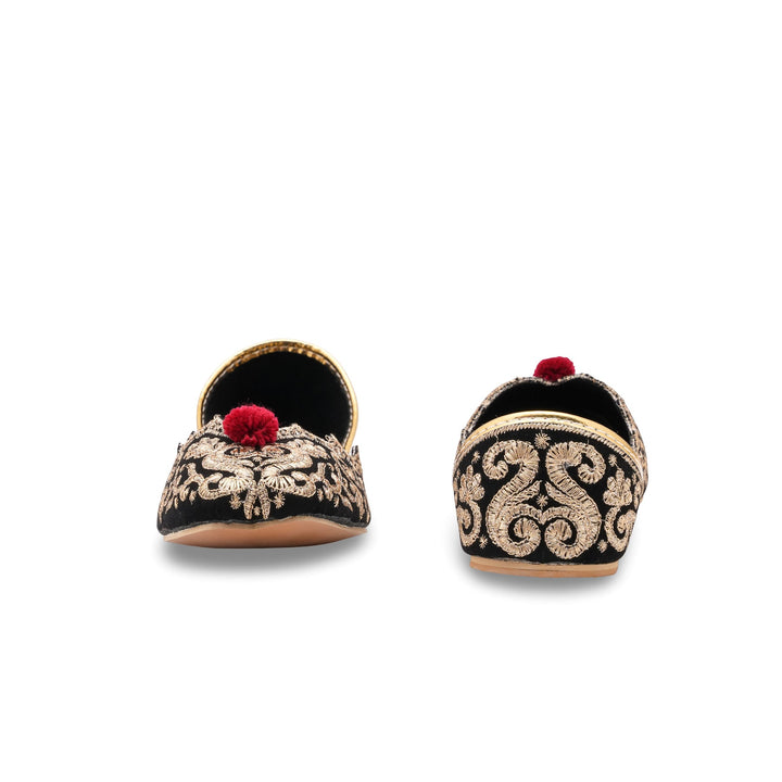 Golden Ethnic Khusa For Ladies EC8622