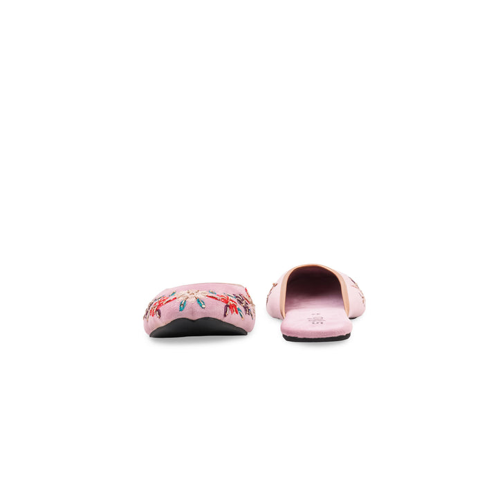 Pink Ethnic Back Open Khussa EC8624