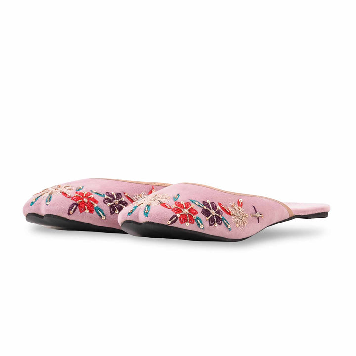 Pink Ethnic Back Open Khussa EC8624