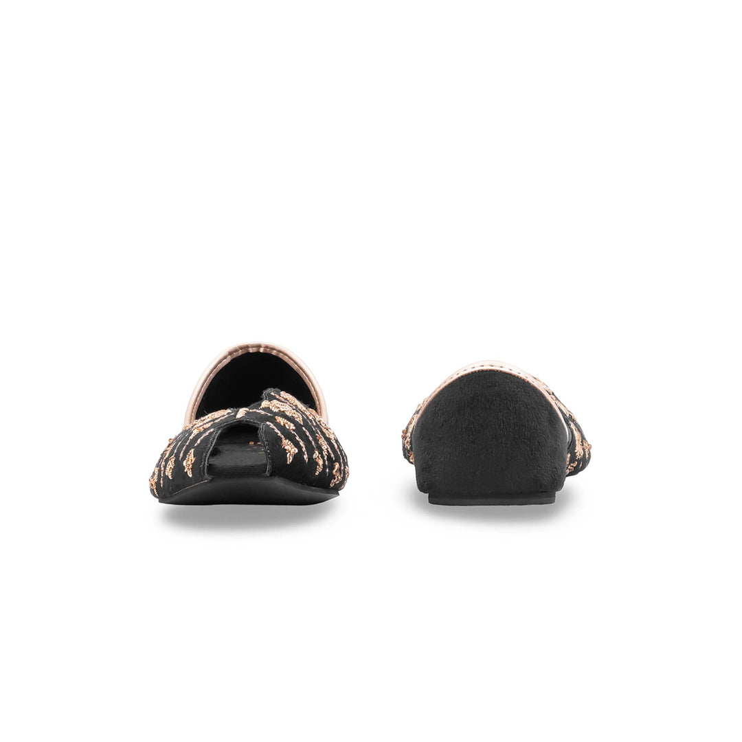 Black Fancy Khussa For Women EC8625