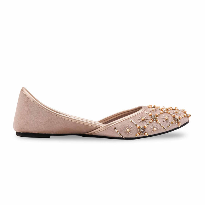 Golden Fancy Khussa For Ladies EC8626