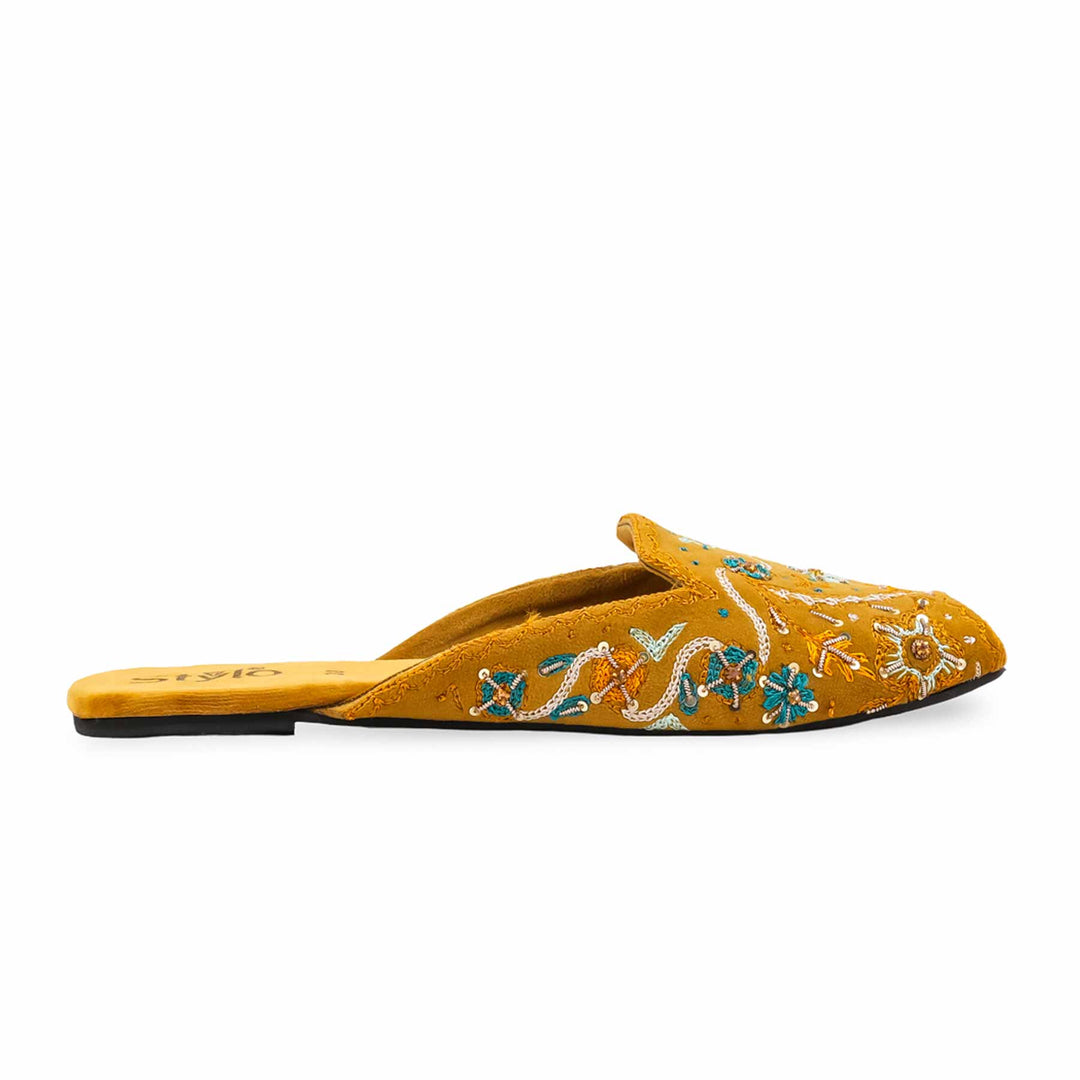 Mustard Fancy Khussa For Women EC8628