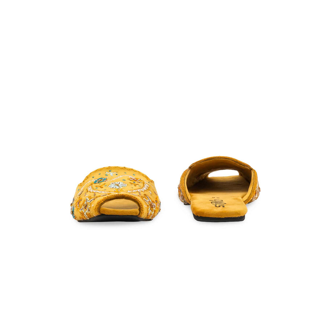Mustard Fancy Khussa For Women EC8628