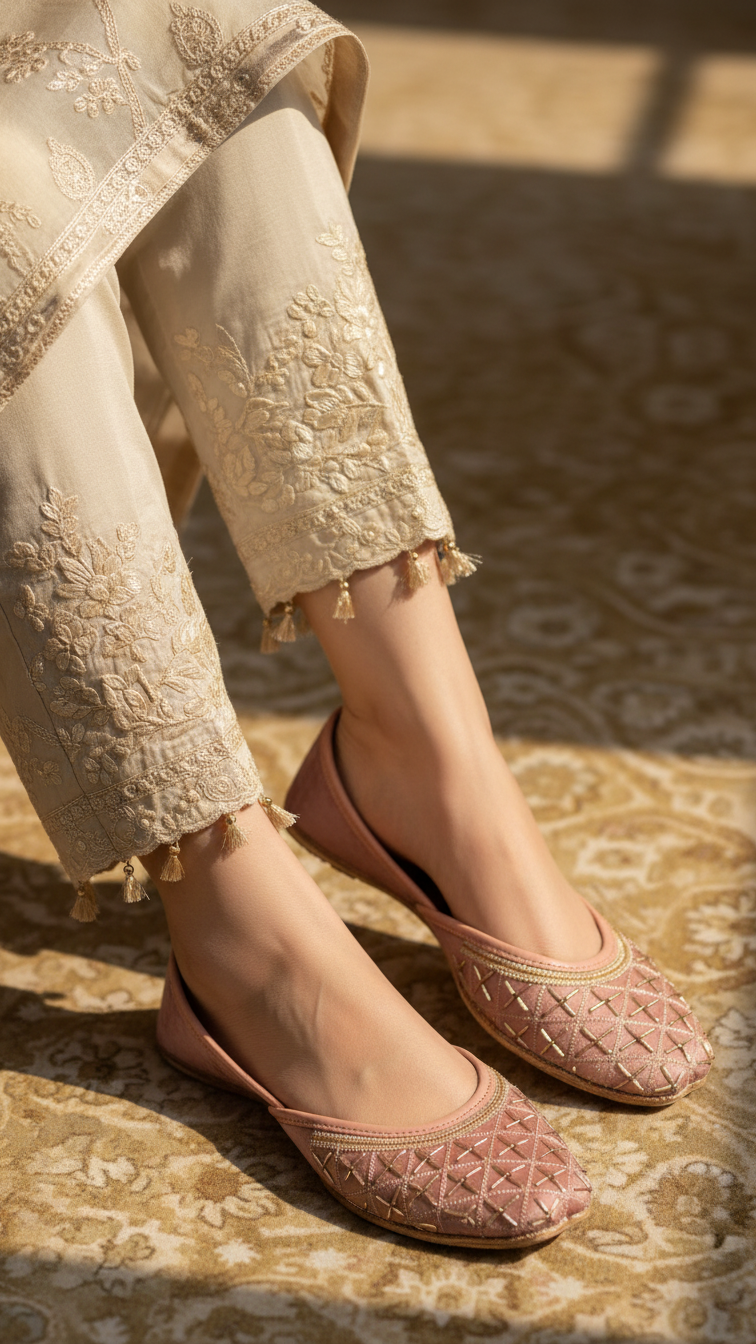 Pink Ethnic Khussa EC8629