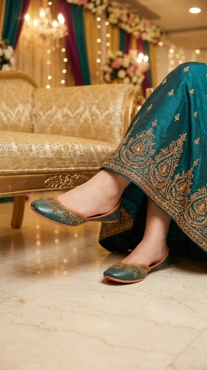 Green Fancy Khussa EC8632