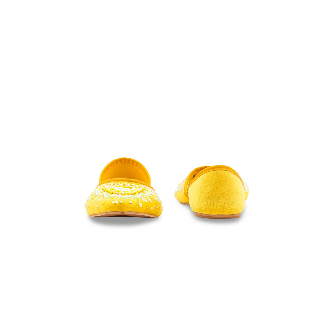 Yellow Fancy Khussa For Women EC8637