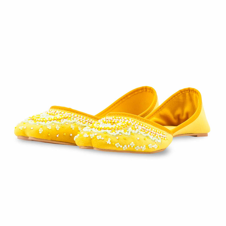 Yellow Fancy Khussa For Women EC8637