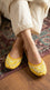 Yellow Fancy Khussa For Women EC8637