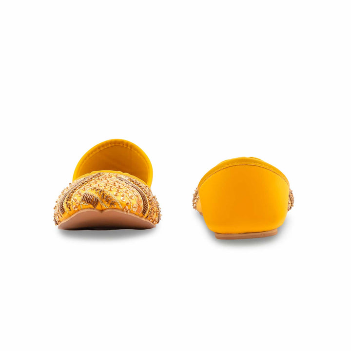 Yellow Fancy Khussa For Ladies EC8638