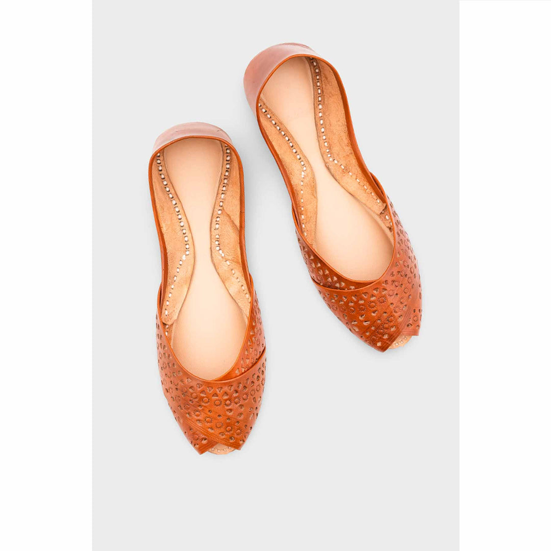 Mustard Leather Khussa EC8639
