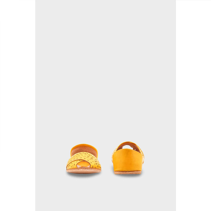 Yellow Leather Khussa EC8639