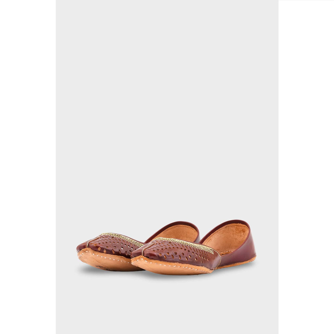 Brown Leather Khussa EC8640