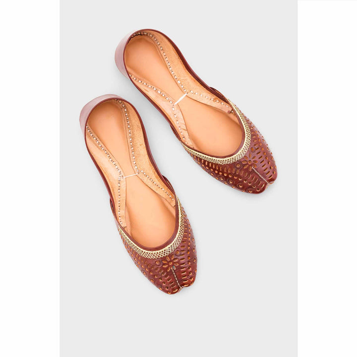 Brown Leather Khussa EC8640