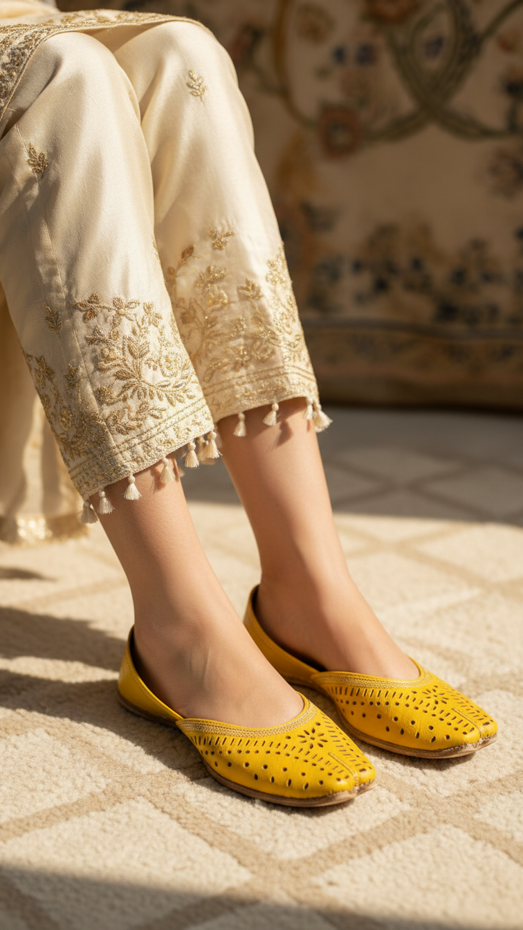 Yellow Ethnic Khussa EC8640