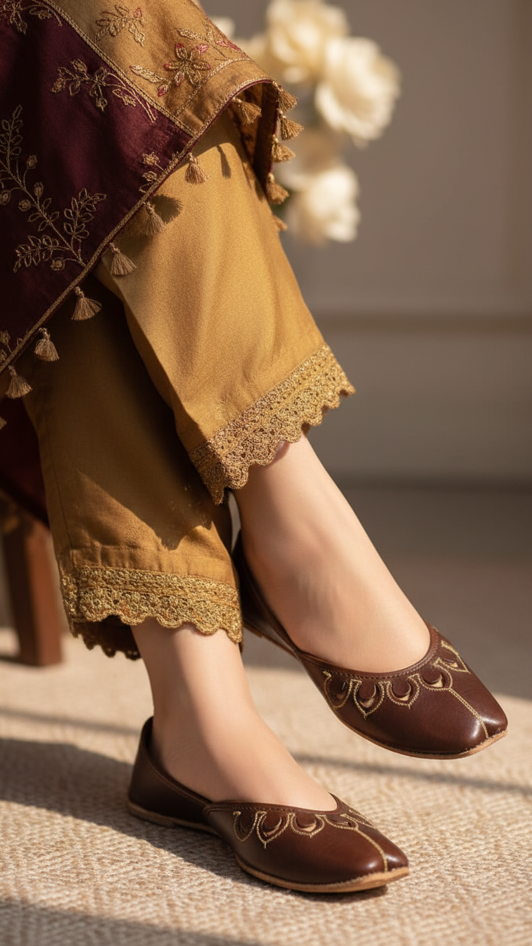 Brown Ethnic Khussa EC8641