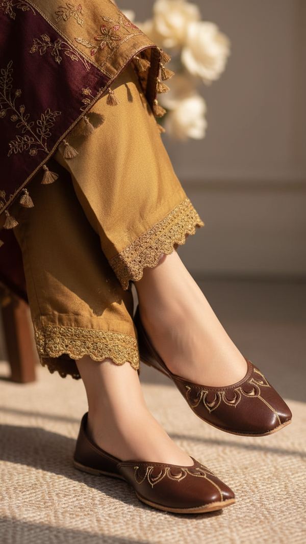 Brown Ethnic Khussa EC8641