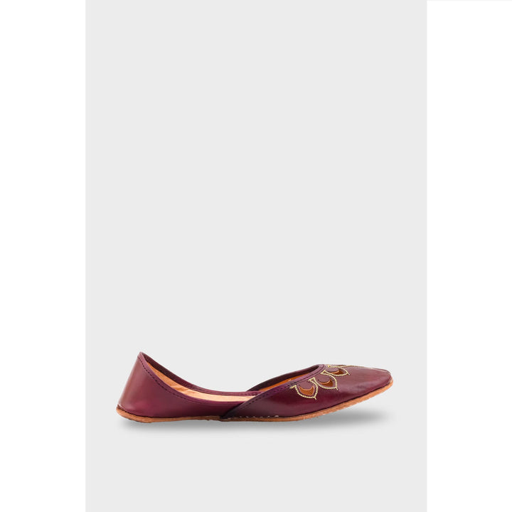 Maroon Leather Khussa EC8641