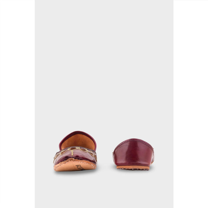 Maroon Leather Khussa EC8641
