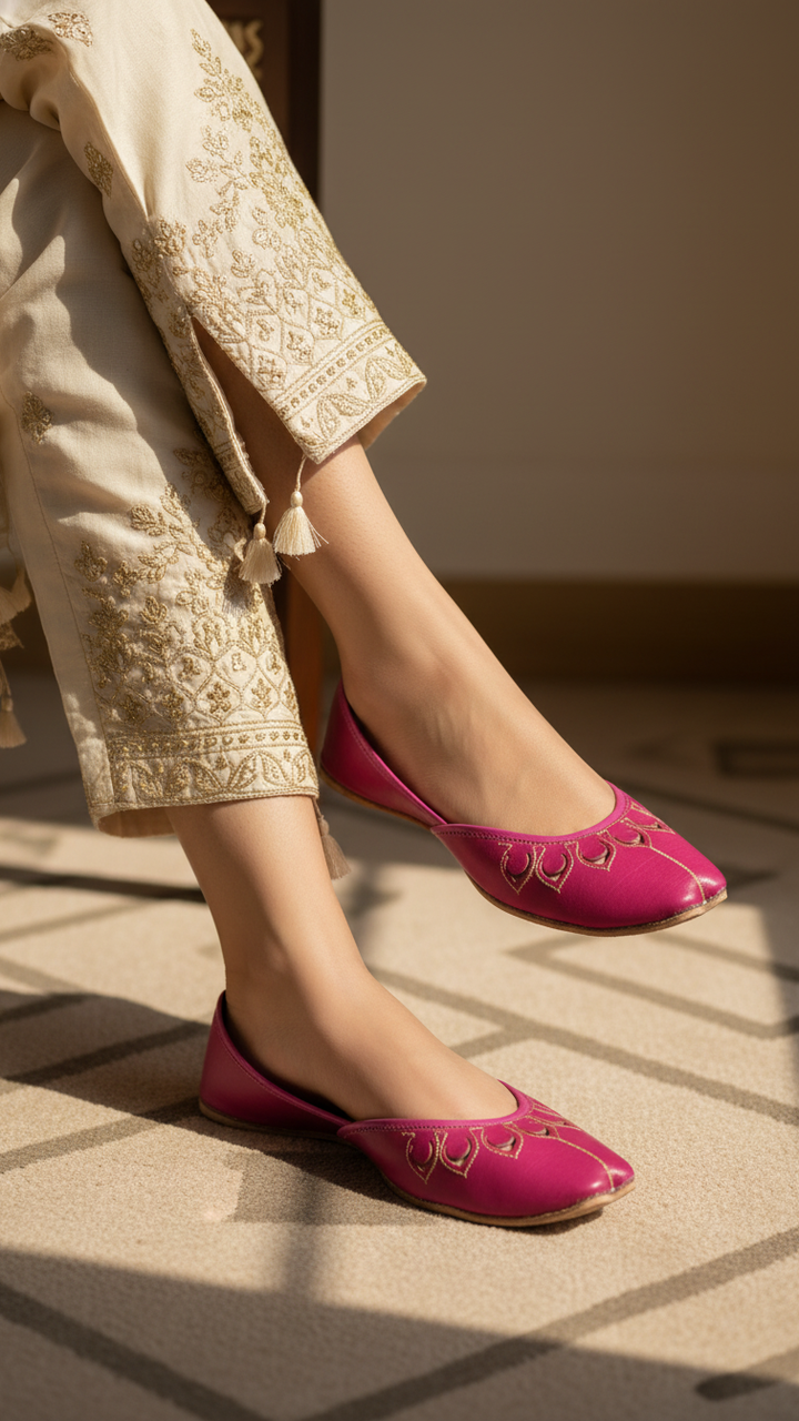 SK Pink Ethnic Khussa EC8641