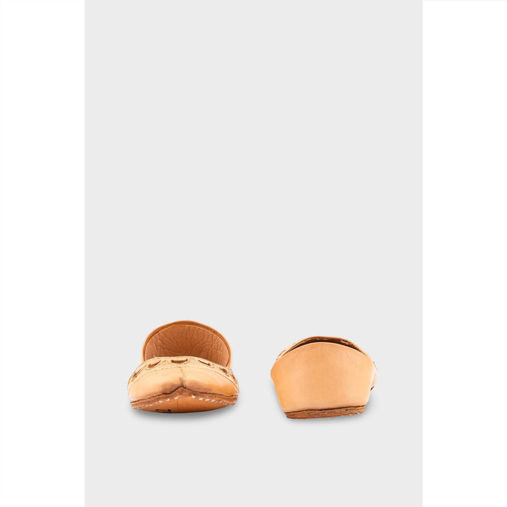 Beige Leather Khussa EC8641
