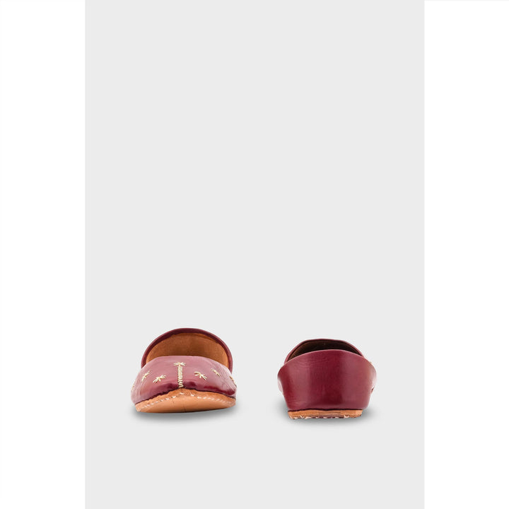 Maroon Leather Khussa EC8642