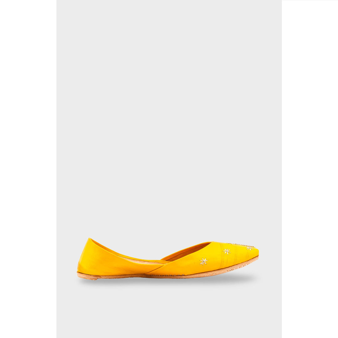 Yellow Leather Khussa EC8642