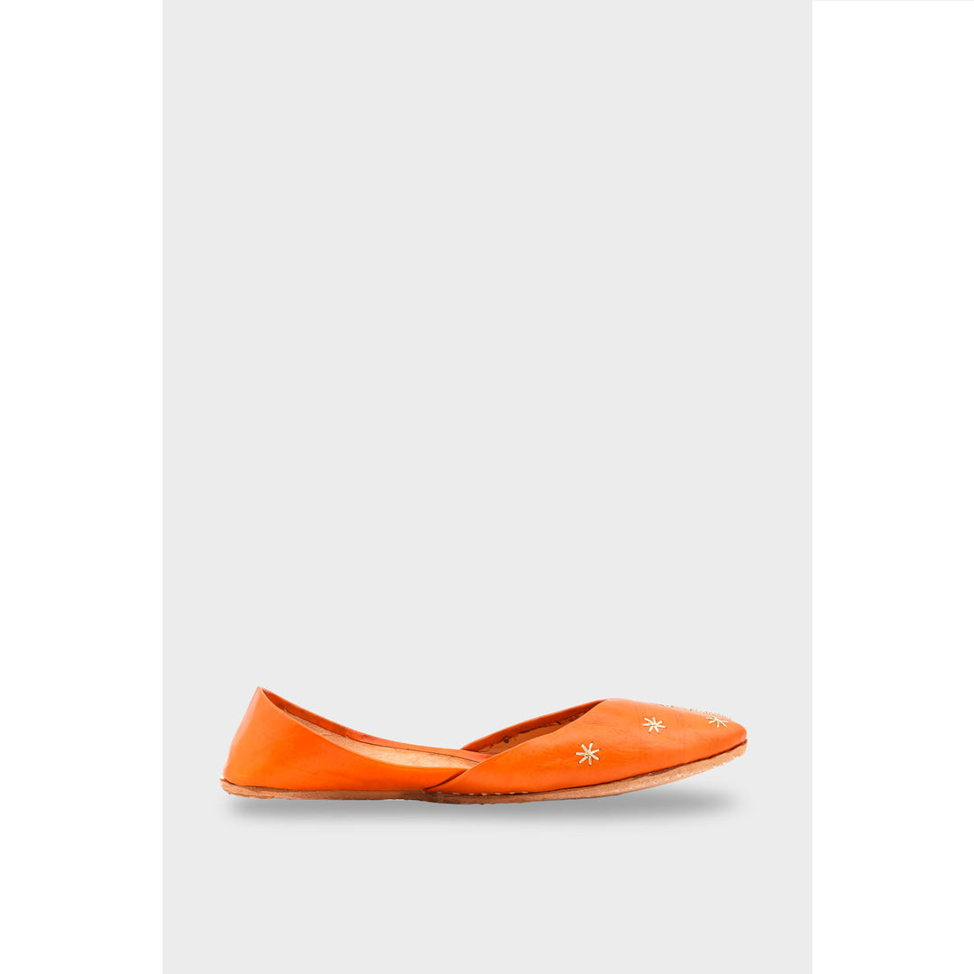 Orange Leather Khussa EC8642
