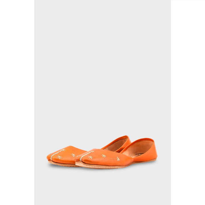 Orange Leather Khussa EC8642