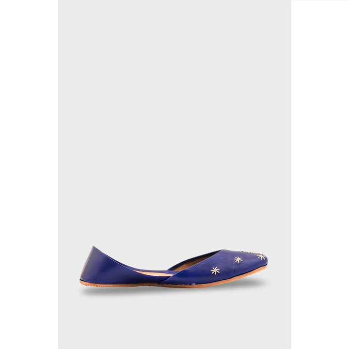 Navy Leather Khussa EC8642
