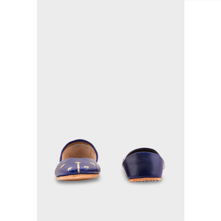 Navy Leather Khussa EC8642